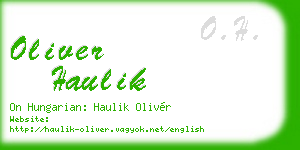 oliver haulik business card